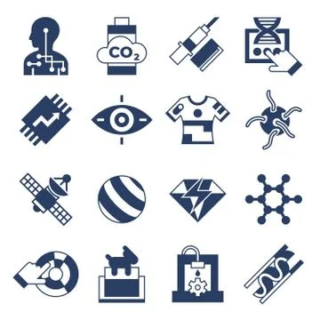 Digital vector quantum things to come technology Stock Illustration