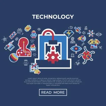 Digital vector quantum things to come technology イラスト素材