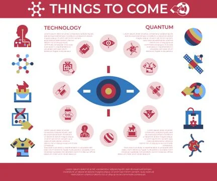 Digital vector quantum things to come technology イラスト素材