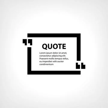 Digital vector quote frames box Stock Illustration