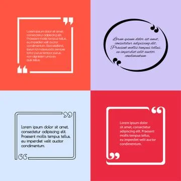 Digital vector quote frames box 스톡 일러스트