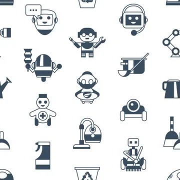 Digital vector service and cleaning home machine イラスト素材