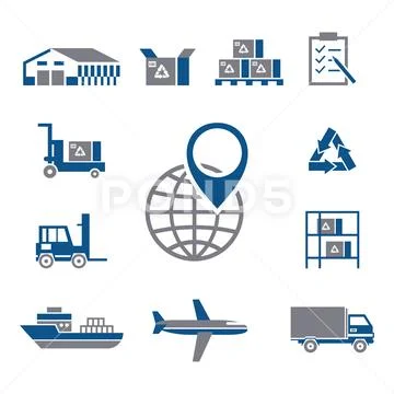 Digital vector silver blue Stock Illustration