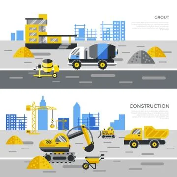 Digital vector yellow construction Stock Illustration
