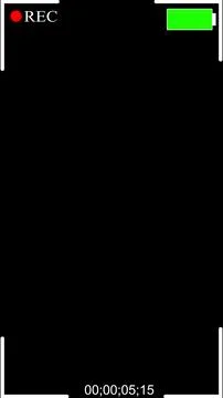 Digital Video Camera Recording Screen on a black background. Stock Illustration