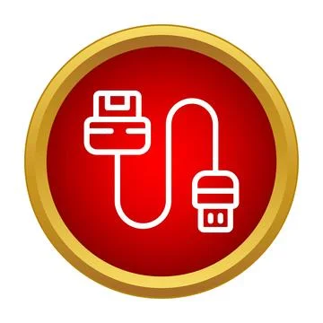 Digital video connection cable providing data transfer Stock Illustration