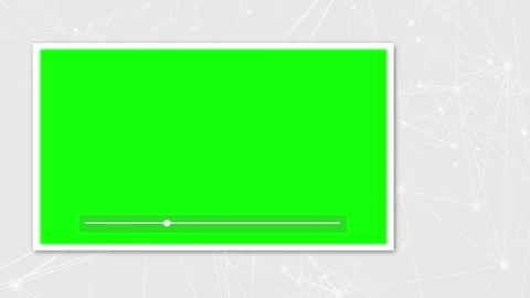 Digital Video Display with Green Screen and Play Button on White Background Stock Footage 302009592