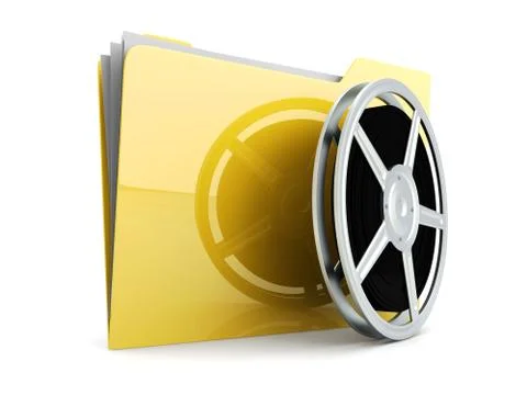 Digital video folder. Illustrazione stock