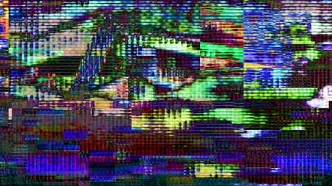 Digital Video Glitch Malfunction Stock Footage 100126941
