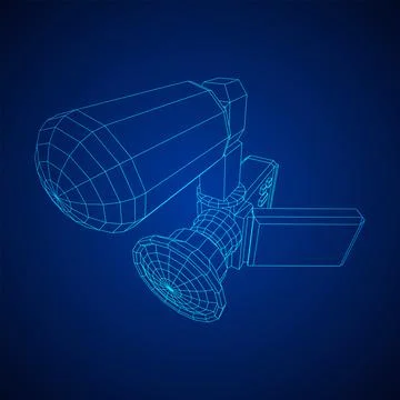 Digital video hand-held camera with rotating screen and external microphone Stock Illustration