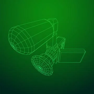 Digital video hand-held camera with rotating screen and external microphone Stock Illustration