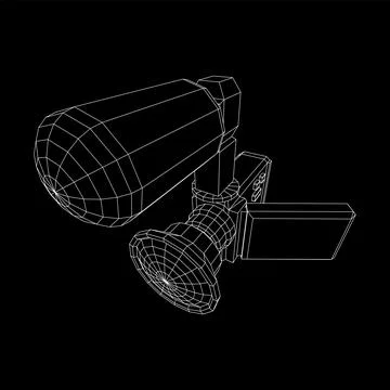 Digital video hand-held camera with rotating screen and external microphone Stock Illustration