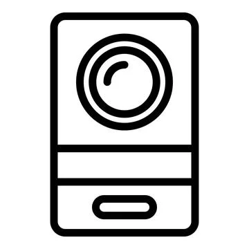 Digital video intercom icon outline vector. Door system Stock Illustration