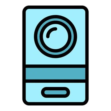 Digital video intercom icon vector flat Stock Illustration
