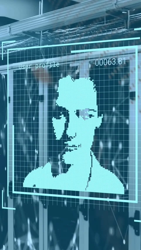 Digital video interface simplifies computer and business data tech. Stock Footage 321323673