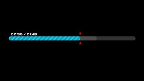 Digital video player progress bar timeline interface Stock Illustration