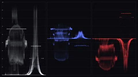 Digital video signal waveform analysis and color grading Stock Illustration
