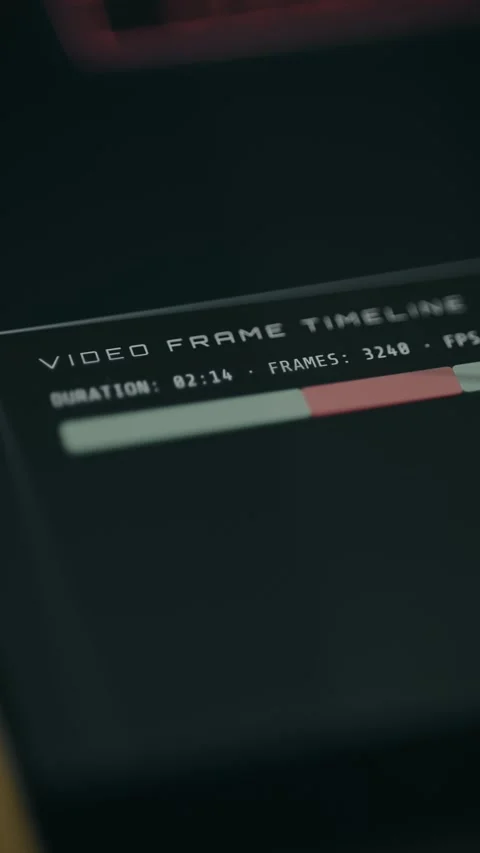 Digital video timeline displaying sequential frames Vídeo Stock 333374908
