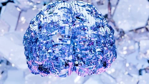 Digital Virtual human brain, Artificial intelligence machine learning Stock Footage 262978720