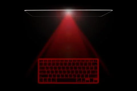 Digital virtual keyboard Stock Photos