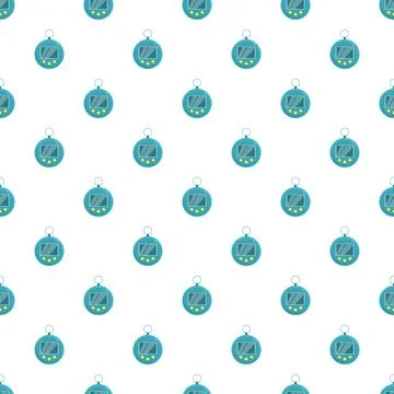 Digital virtual pet toys creating a seamless pattern 스톡 일러스트