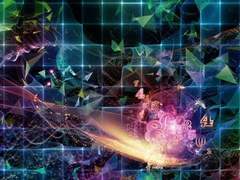 Digital Virtual World Stock Illustration