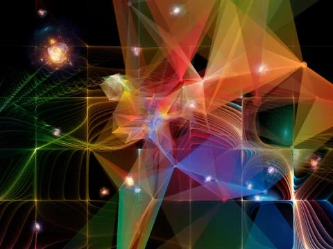 Digital Virtual World Stock Illustration