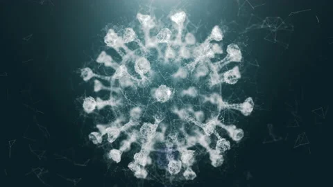 Digital virus in 3D space, concept of pandemic, viral infection, covid 19 Stock Footage 136575702