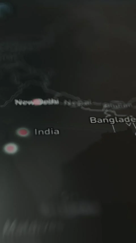 Digital visualization of cyberattack activity in India Stock Footage 330241195