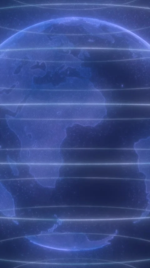 Digital visualization of Earth with glowing network lines symbolizing globa.. Stock Footage 319176978