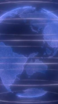 Digital visualization of Earth with glowing network lines symbolizing global  Stock Illustration