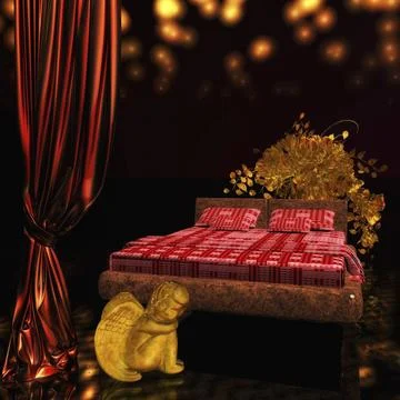 Digital Visualization of an interior Scene Digital Visualization of an int... 写真素材