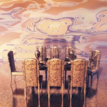 Digital Visualization of an interior Scene Digital Visualization of an int... 写真素材