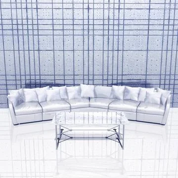 Digital Visualization of an interior Scene Digital Visualization of an int... 写真素材