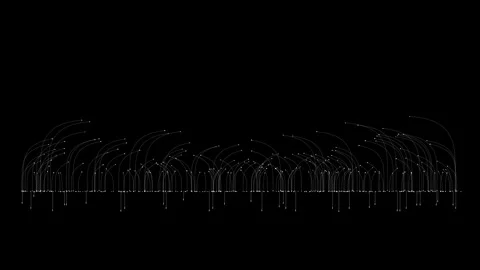 Digital Visualization of Network Connections in Abstract Art Form Stock Footage 341780314