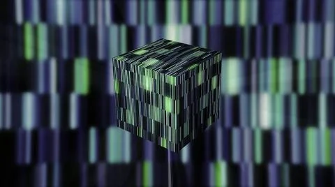 Digital visualization of the Pandora's box opening and releasing the curses Stock Illustration