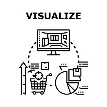 Digital visualization technology enhancing consumer understanding of products Illustration