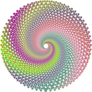 Digital visuals with colorful hexagonal patterns Illustrazione stock