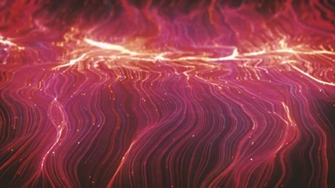 Digital Volcano With Particles Streaming Stock Footage 291958736