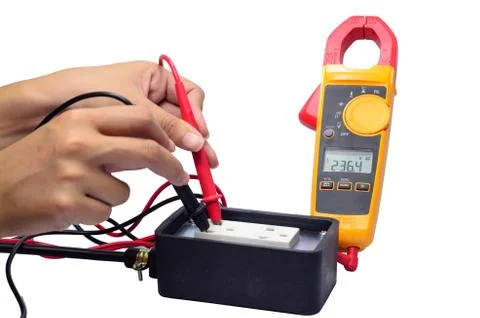 Digital volt meter. Foto stock