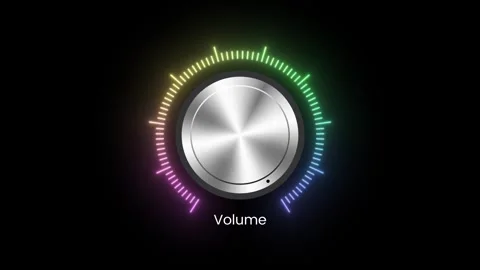 Digital volume circular with disk animation isolated on black background Vidéo 334226977