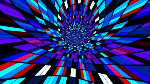 Digital Vortex Full with Colors and Lights Stock Footage 105548937