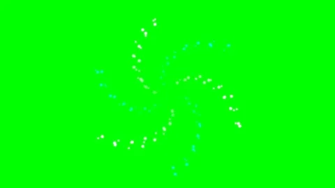 A digital vortex of glowing white and blue particles on a green screen Video stock 341823584