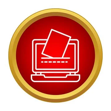 Digital voting system concept showing online ballot box 스톡 일러스트