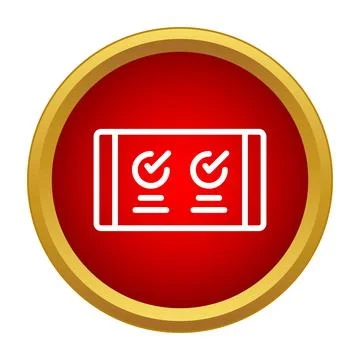 Digital voting tablet showing online election poll choices Stock-Illustration