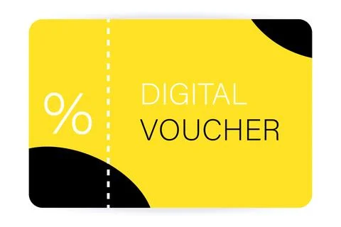 Digital voucher. Concept illustration flat design vector eps10. graphic element Illustrazione stock