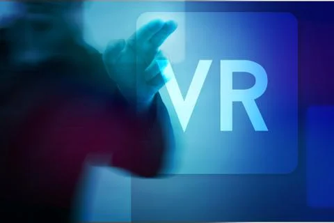 Digital VR Button Virtual Reality Stock Illustration