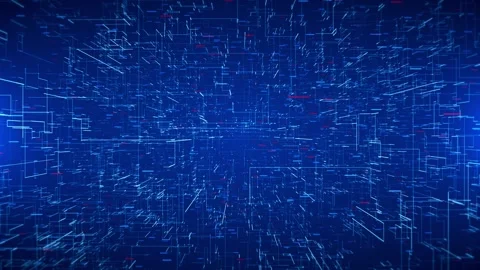 Digital VR cyberspace technology Wireless systems, globalization, big data. Data Stock Footage 247483482