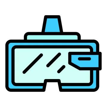 Digital vr goggles icon vector flat Stockillustratie