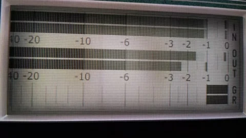 Digital Vu Meter in a computer 스톡 동영상 147102420